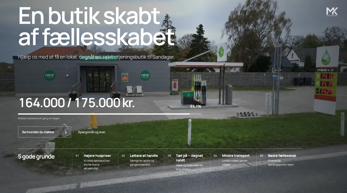 Indsamlingssiden Sammen om Sandager
